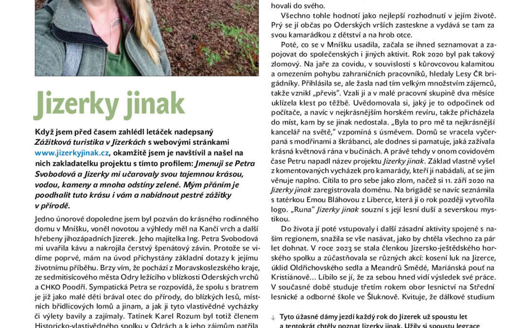 Jizerky Jinak v časopise Krkonoše – Jizerské hory